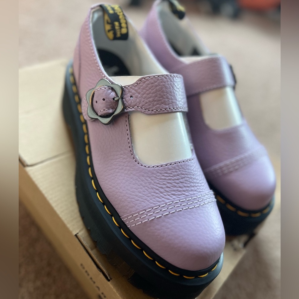 Dr. Martens Lavender Platform Mary Janes